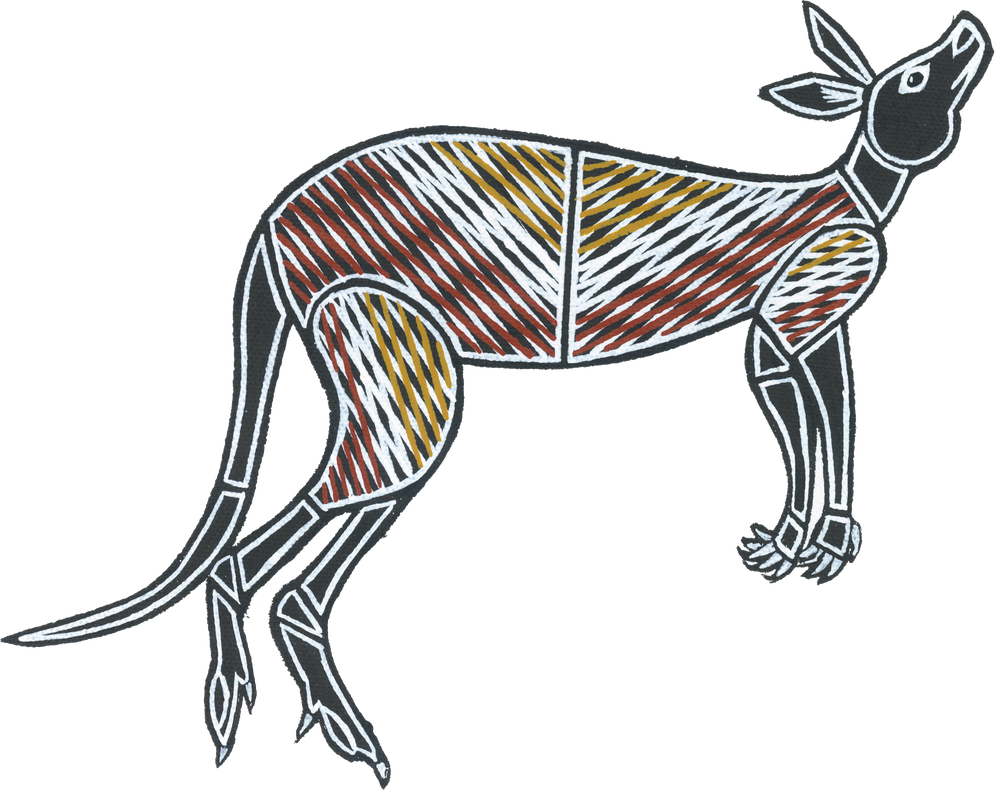 Australian Aboriginal Painting of a Kangaroo